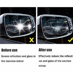 2 Pack circle Car Rearview Mirror Protective Film Waterproof Rainproof Clear Protective Film